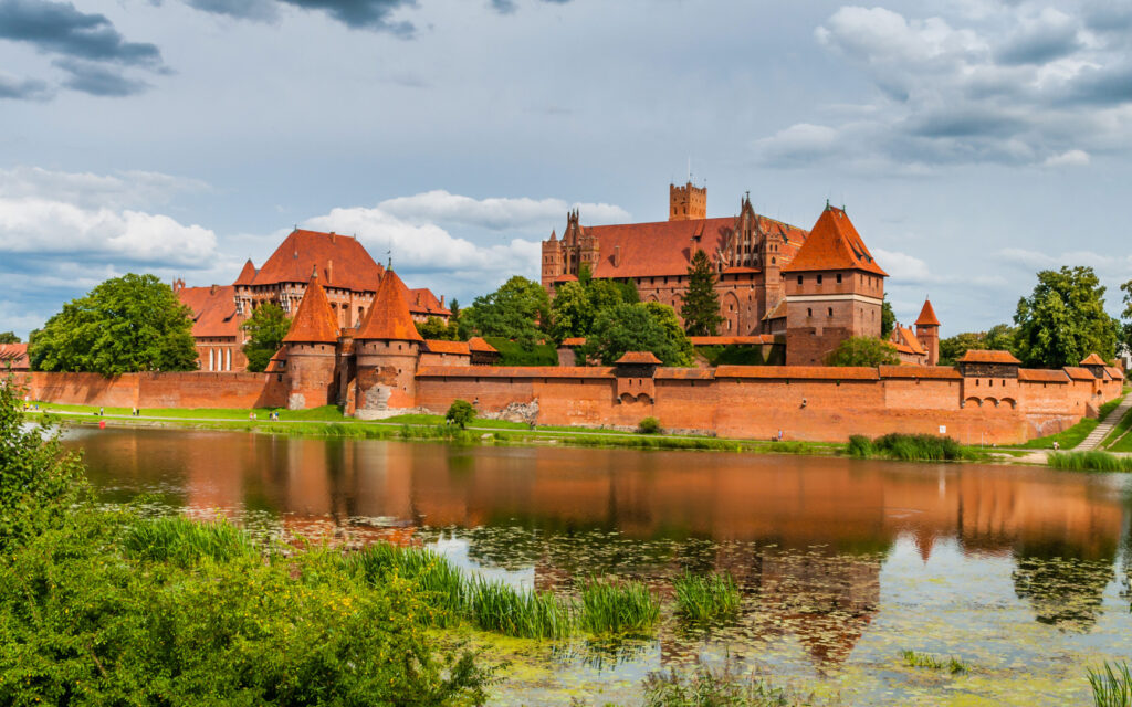 Blick auf Marienburg an der Nogat in Polen.