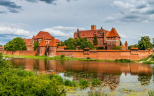 Blick auf Marienburg an der Nogat in Polen.